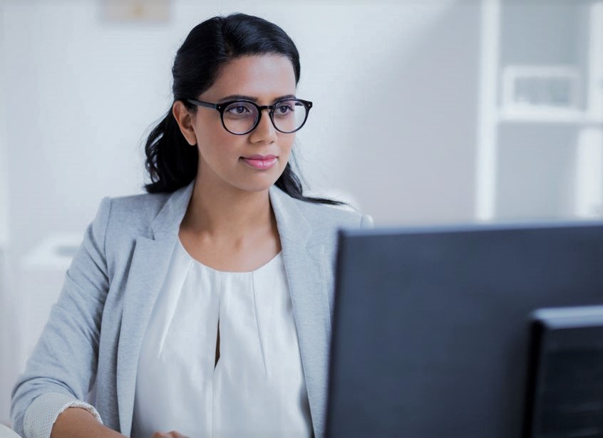 Businesswoman with Computer